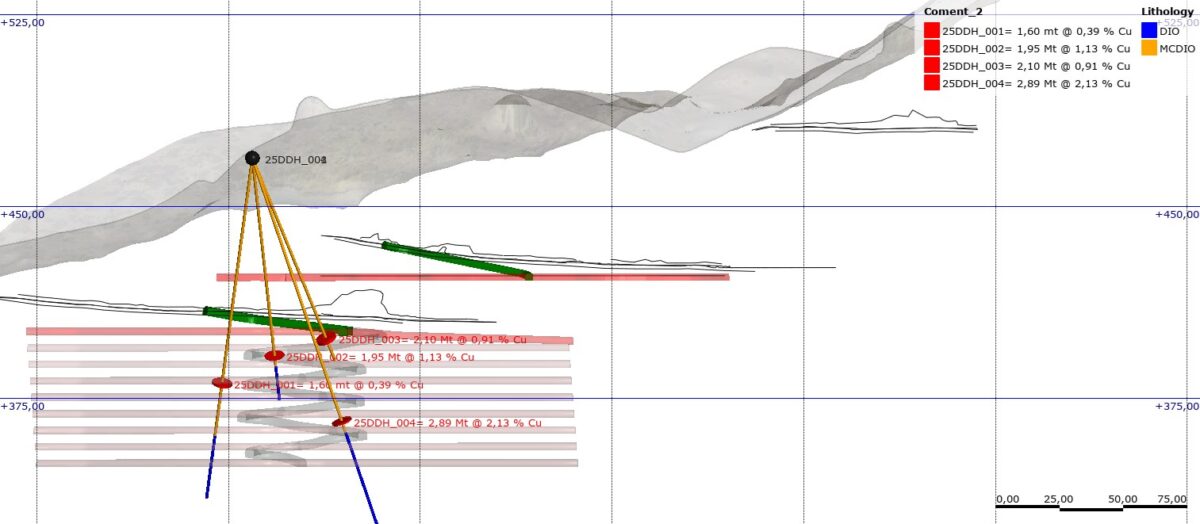Altiplano Metals perfora 2.37% Cu, 0.30% g/t Au y 36.12% Fe en 2.89 m, incluyendo 15.29% Cu, confirmando la continuidad de alta ley en Santa Beatriz