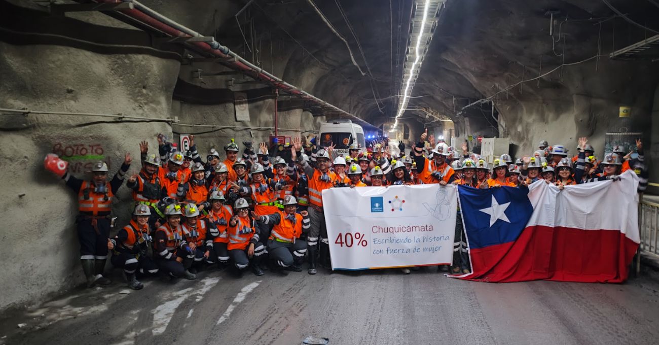Hito histórico en Codelco: Chuquicamata Subterránea alcanzó 40% de dotación femenina en sus operaciones