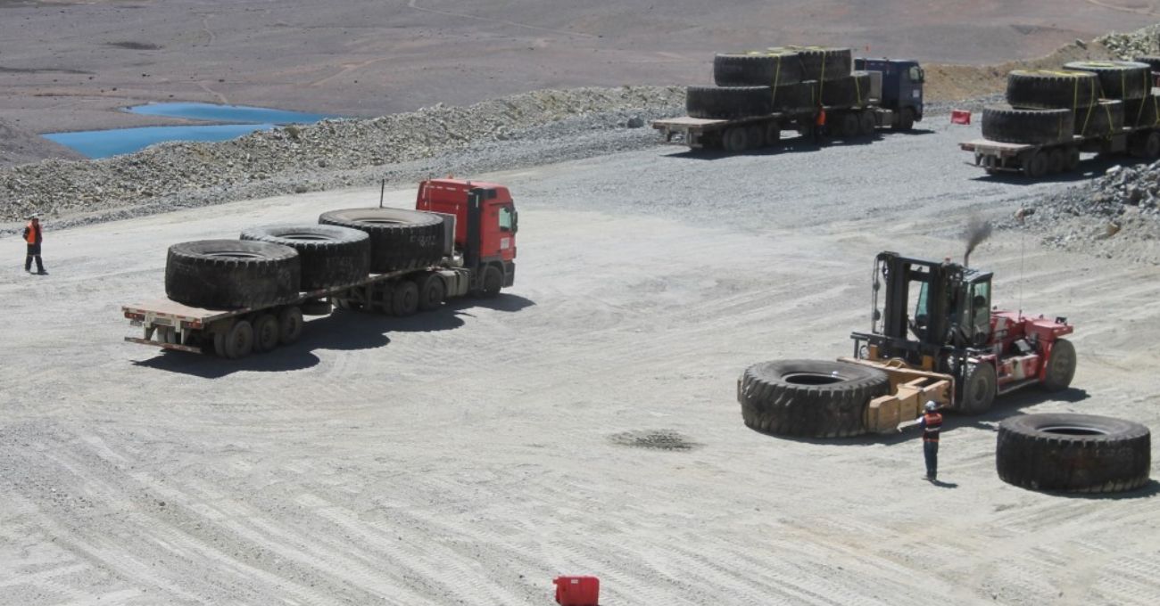 Minera Los Pelambres destaca eficiencia y cuidado neumáticos en operación minera