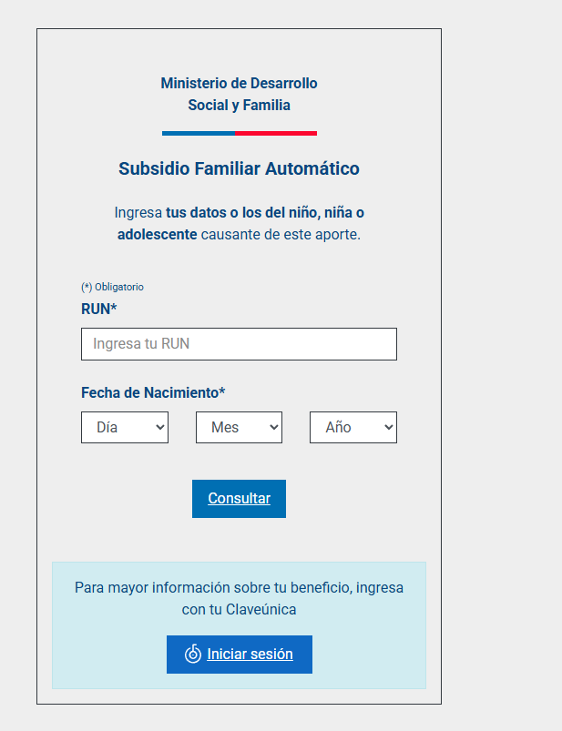 Subsidio Familiar Automático beneficiará a 400 mil personas sin necesidad de postulación Subsidio Familiar Automático