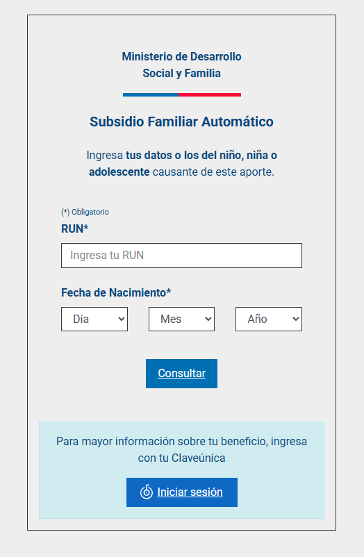 Chile lanza Subsidio Familiar Automático para 400 mil personas: sin postulación y con pago directo Subsidio Familiar Automático