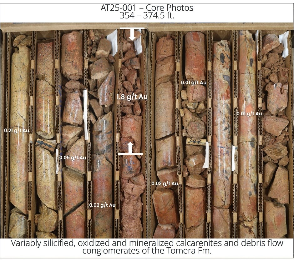 Ridgeline Minerals intercepta hasta 1.8 g/t de óxido de oro en el programa de perforación inaugural en el Proyecto Atlas, Nevada