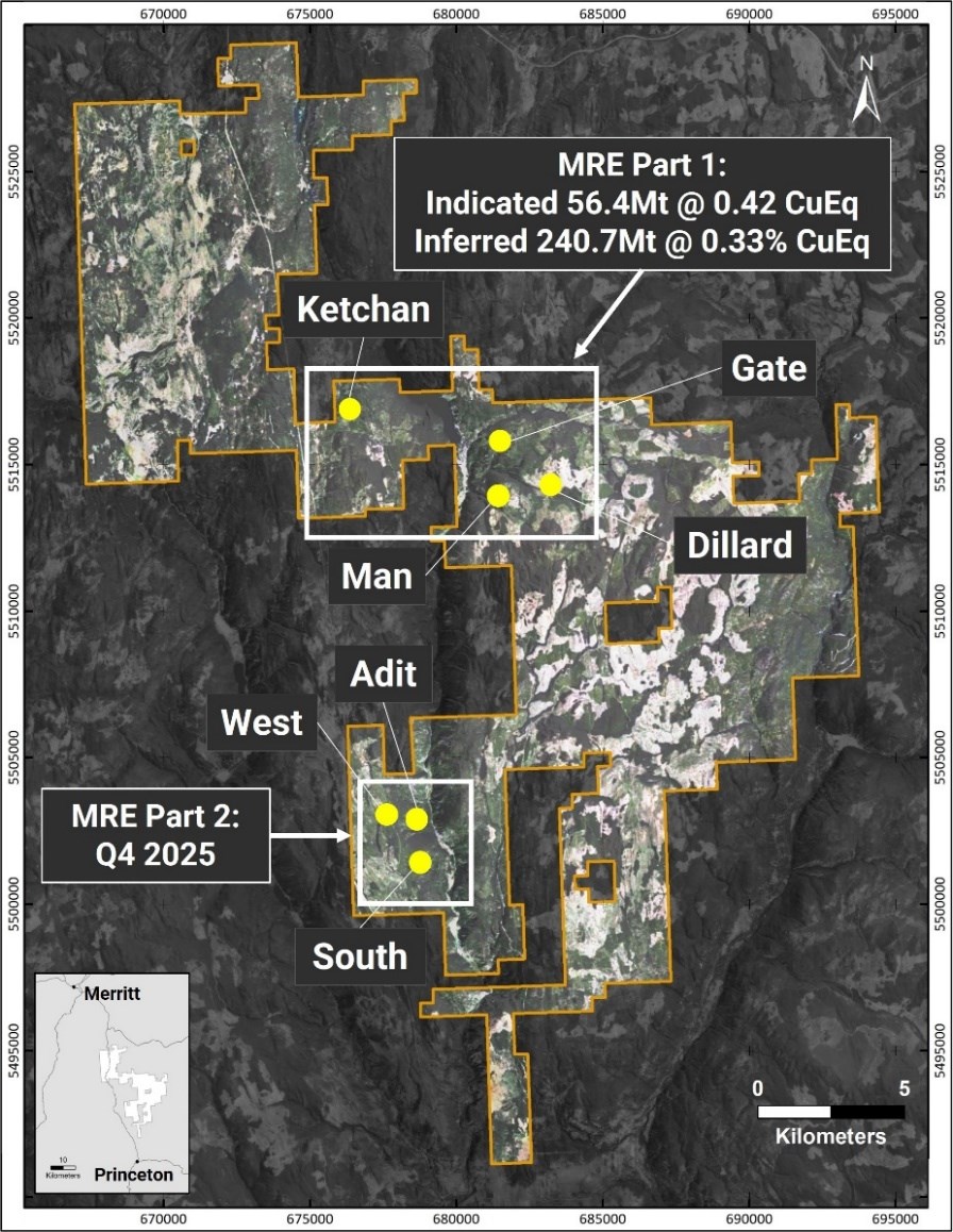 Kodiak Copper anuncia la presentación del informe técnico NI 43-101: Estimación inicial de recursos minerales en cuatro de las siete zonas mineralizadas en el proyecto de cobre y oro MPD