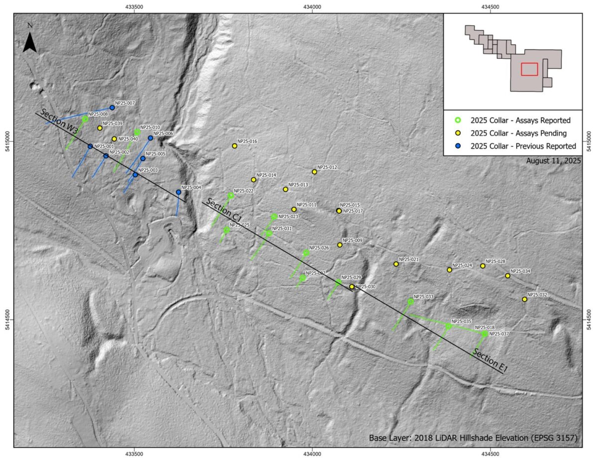Nova Pacific Metals informa fuertes intercepciones que incluyen 2,5 g/t AuEq en 10 m, 4,0 g/t AuEq en más de 6,05 m y 1,7 g/t AuEq en 12 m en el proyecto Lara VMS en la isla de Vancouver