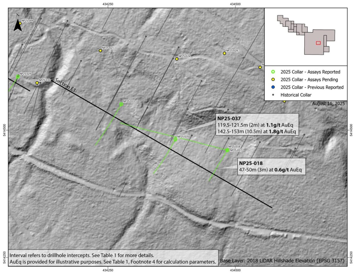 Nova Pacific Metals informa fuertes intercepciones que incluyen 2,5 g/t AuEq en 10 m, 4,0 g/t AuEq en más de 6,05 m y 1,7 g/t AuEq en 12 m en el proyecto Lara VMS en la isla de Vancouver