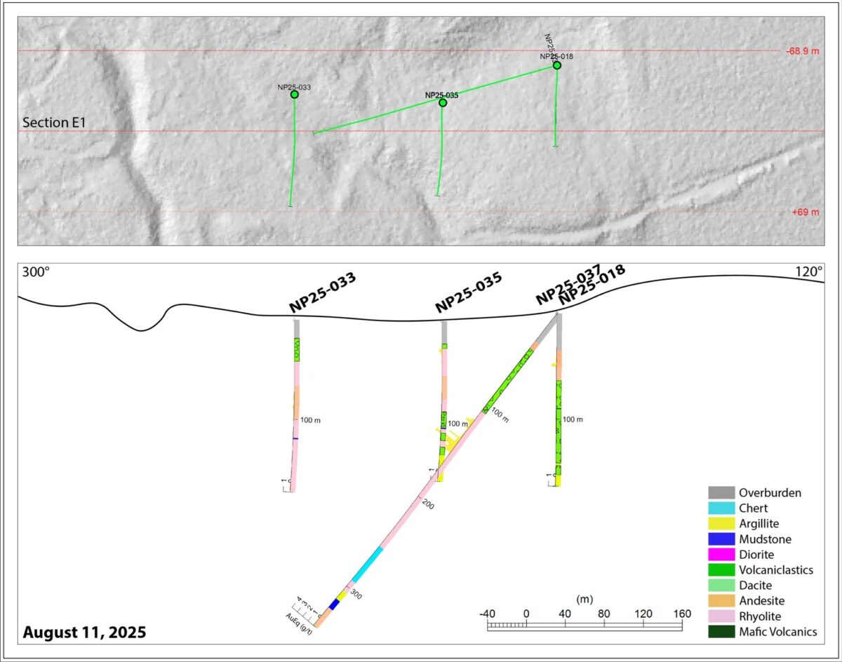 Nova Pacific Metals informa fuertes intercepciones que incluyen 2,5 g/t AuEq en 10 m, 4,0 g/t AuEq en más de 6,05 m y 1,7 g/t AuEq en 12 m en el proyecto Lara VMS en la isla de Vancouver
