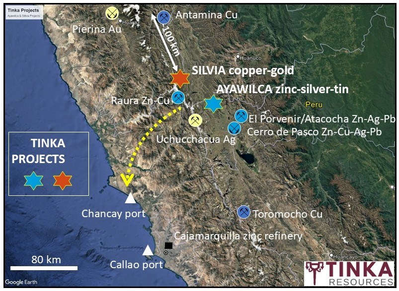 Perú: Tinka Resources recibe autorización para iniciar un programa de perforación en el proyecto Silvia