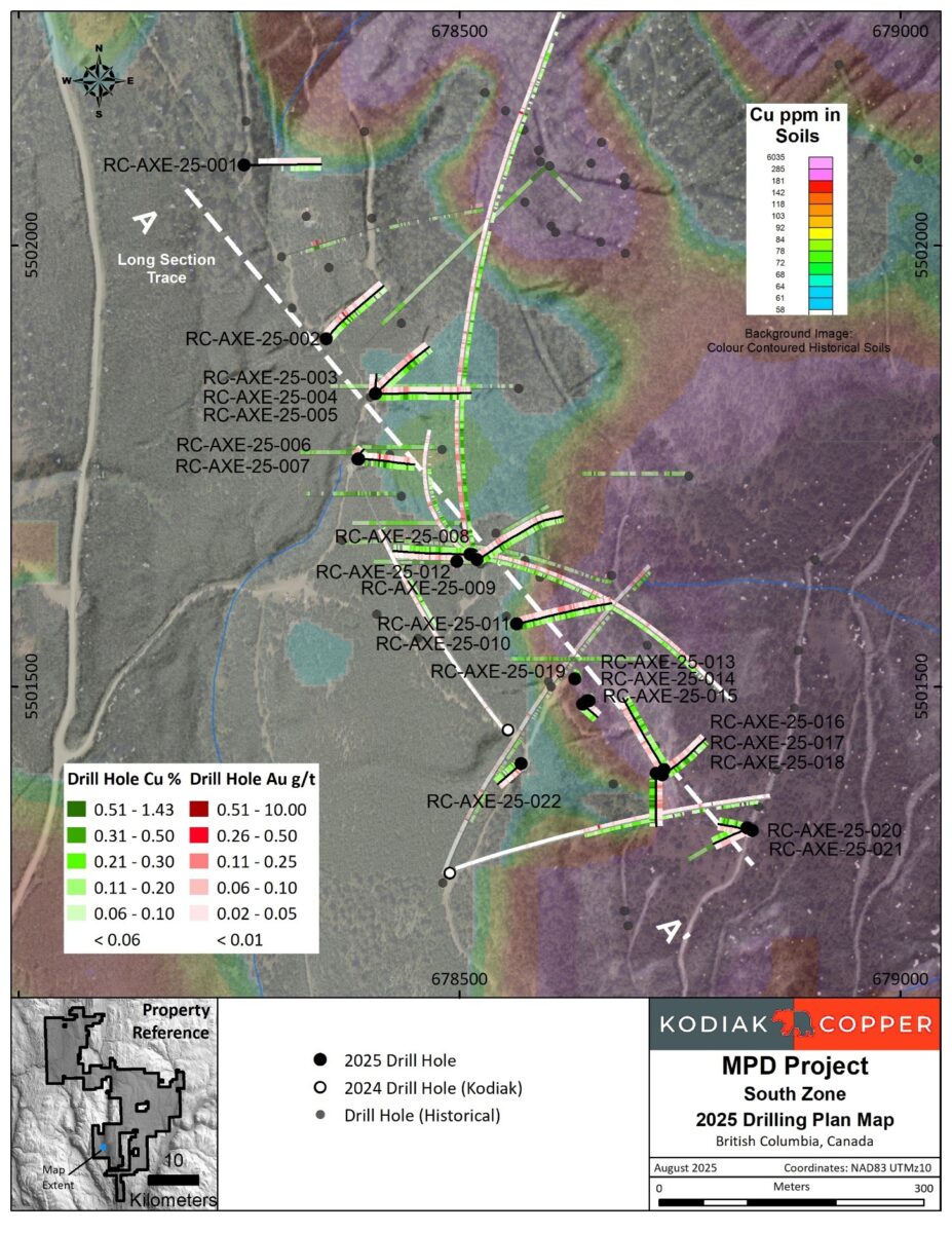 Kodiak Copper perfora superficie en la zona sur de Columbia Británica