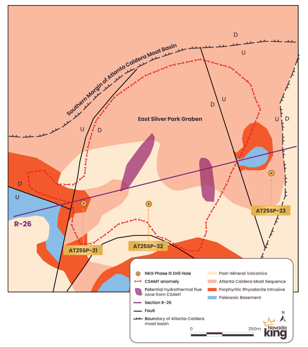 Nevada King Gold intercepta 0.83 g/t AuEq en 67 metros con 260m de paso en Silver Park; Mineralización ahora identificada en las 3 áreas de exploración regional primaria
