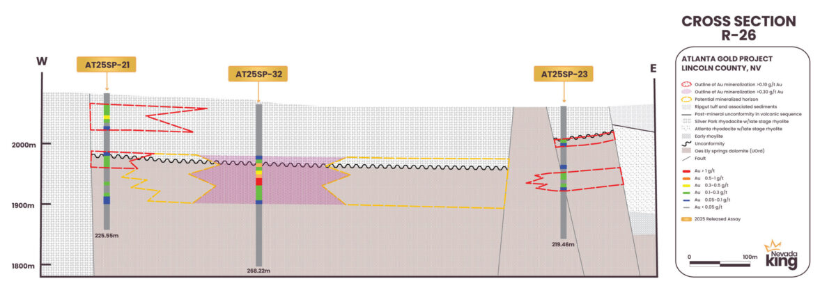 Nevada King Gold intercepta 0.83 g/t AuEq en 67 metros con 260m de paso en Silver Park; Mineralización ahora identificada en las 3 áreas de exploración regional primaria