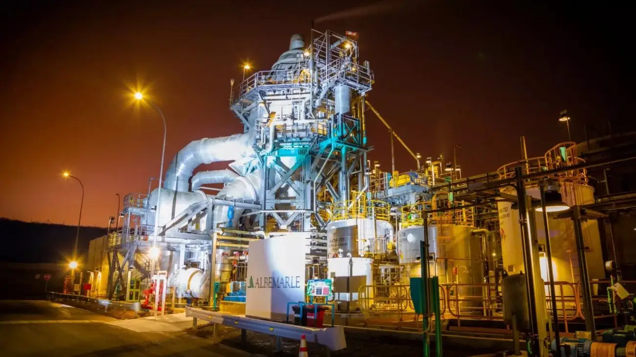 Planta de litio de Albemarle en La Negra, Chile, opera normalmente Planta de litio de Albemarle en La Negra, Chile, opera normalmente