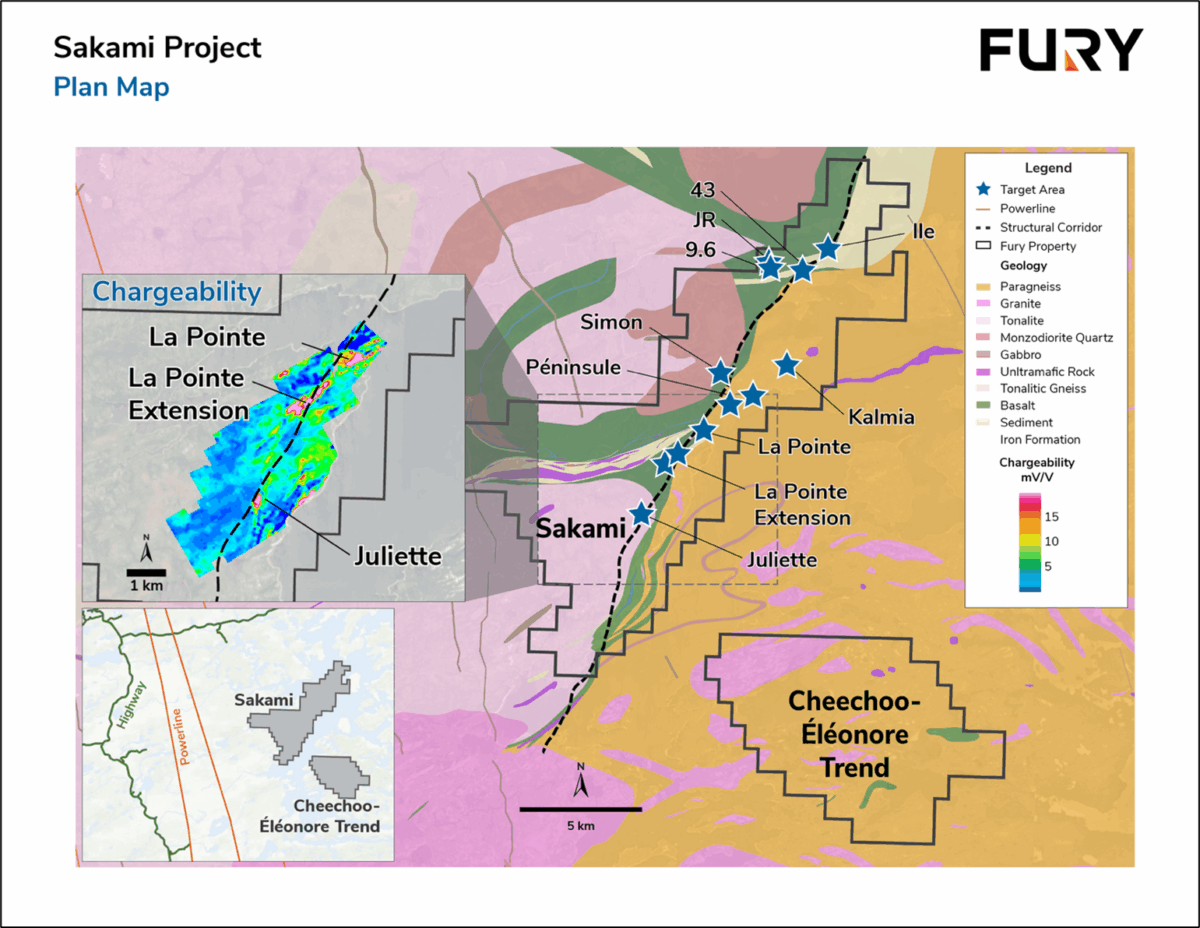 Fury Gold Mines intercepta 41,5 metros de 1,23 g/t de oro en el proyecto de oro Sakami en Quebec