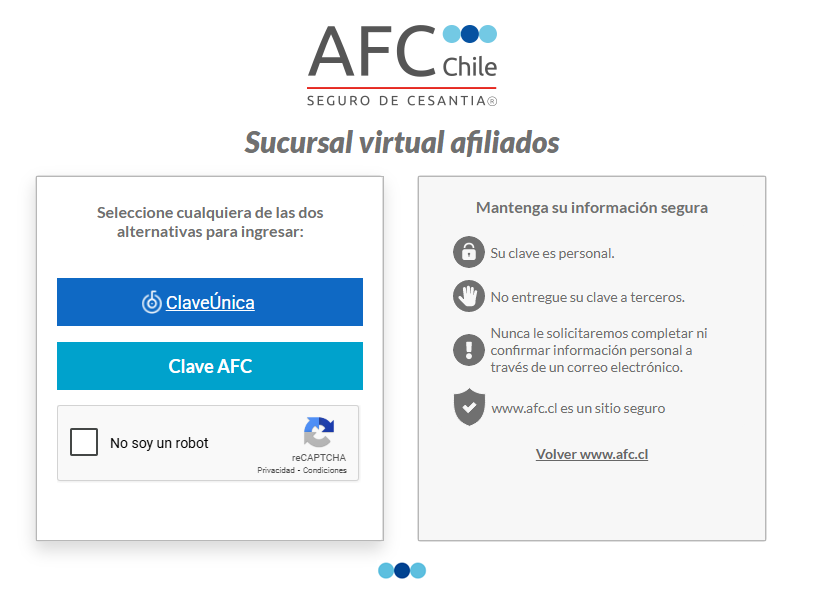 AFC Chile Sucursal virtual afiliados
