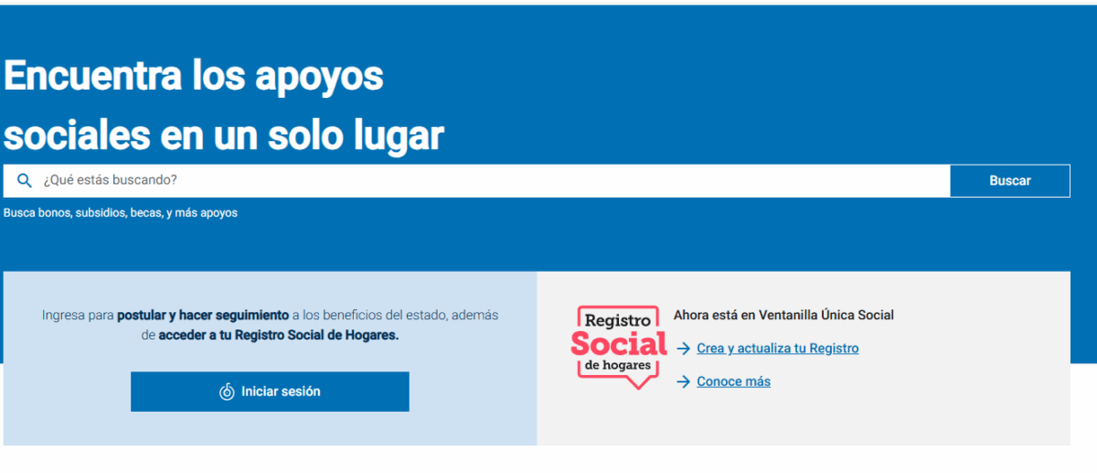 Registro Social de Hogares se integra a nueva plataforma digital del Gobierno Ventanilla Única Social - Ministerio de Desarrollo Social