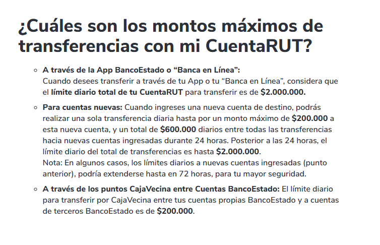 BancoEstado duplica los límites de transferencia para usuarios de Cuenta RUT