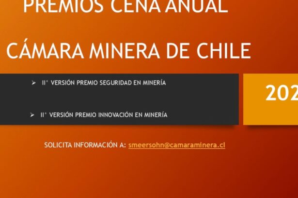 La Cámara Minera de Chile invita a las empresas del sector minero a postular a los Premios de Seguridad e Innovación en Minería 2025 
