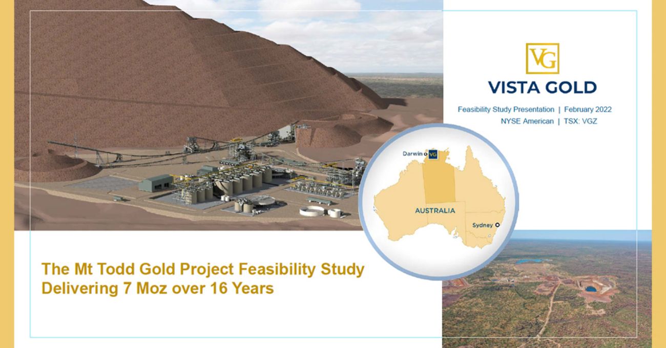 Vista Gold presenta informes técnicos para el estudio de factibilidad de 15 ktpd del proyecto de oro Mt Todd