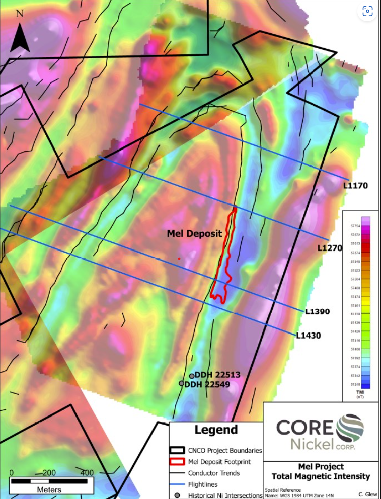 Core Nickel anuncia los resultados del estudio electromagnético aéreo en proyectos de los ríos Mel y Odei Core Nickel anuncia los resultados del estudio electromagnético aéreo en proyectos de los ríos Mel y Odei