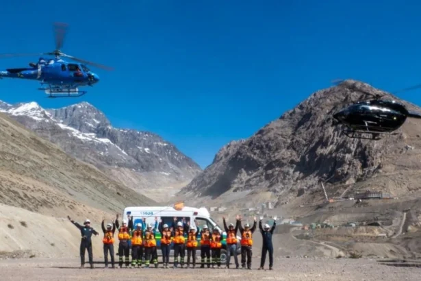 Programa de entrenamiento con helicópteros fortalece capacidades de respuesta de Codelco Andina ante emergencias