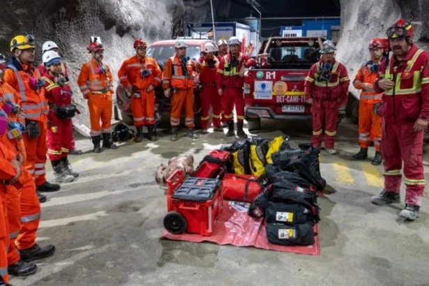 Codelco El Teniente organiza capacitación en rescate minero con GOPE, PDI y Bomberos