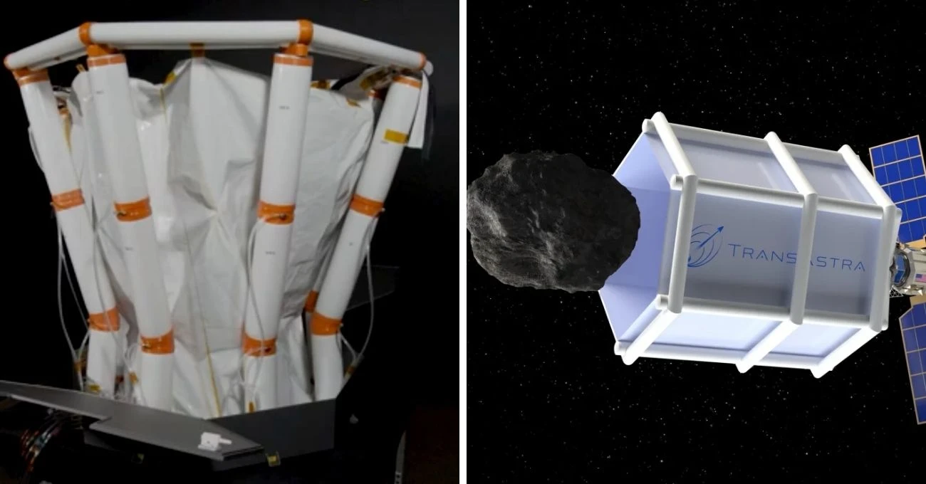 TransAstra prueba bolsa inflable para capturar asteroides y proyecta primera misión en 2028
