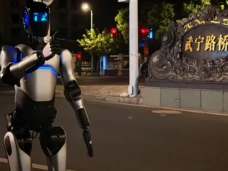 Humanoide chino entra al Guinness tras caminar tres días