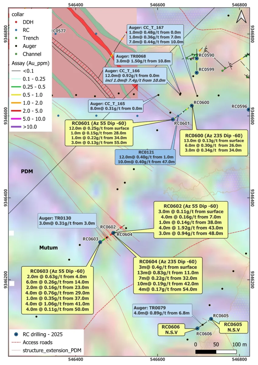 Perforación de oro Cabral Nueva Estructura Mineralizada que Conecta Depósitos Centrales de Oro de PDM y Central, Distrito Aurifero de Cuiú Cuiú, Brasil