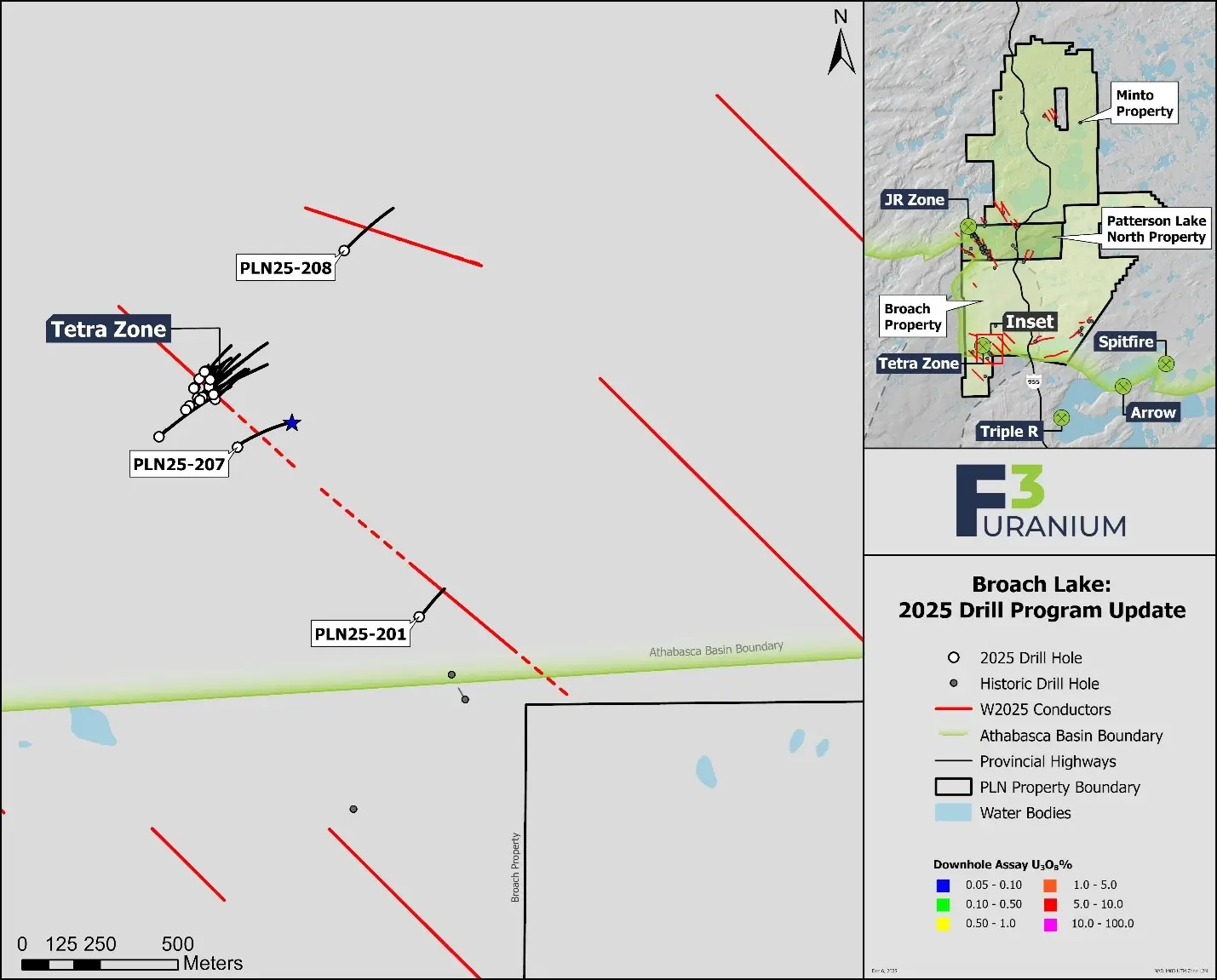 F3 Uranium Corp. - Impacta 2,5 m de U3O8 al 10,2% dentro del 3,4% sobre 8,5 m en la zona JR F3 Uranium Corp. - Impacta 2,5 m de U3O8 al 10,2% dentro del 3,4% sobre 8,5 m en la zona JR