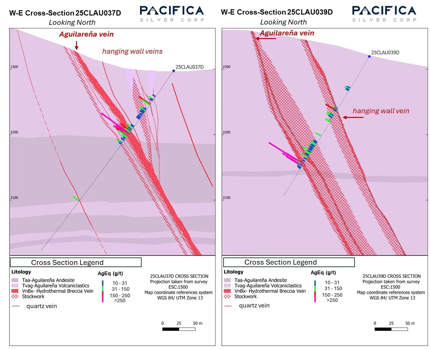 México: Pacifica Silver perfora y confirma la extensión norte de la veta Aguilareña en el proyecto Claudia México: Pacifica Silver perfora y confirma la extensión norte de la veta Aguilareña en el proyecto Claudia