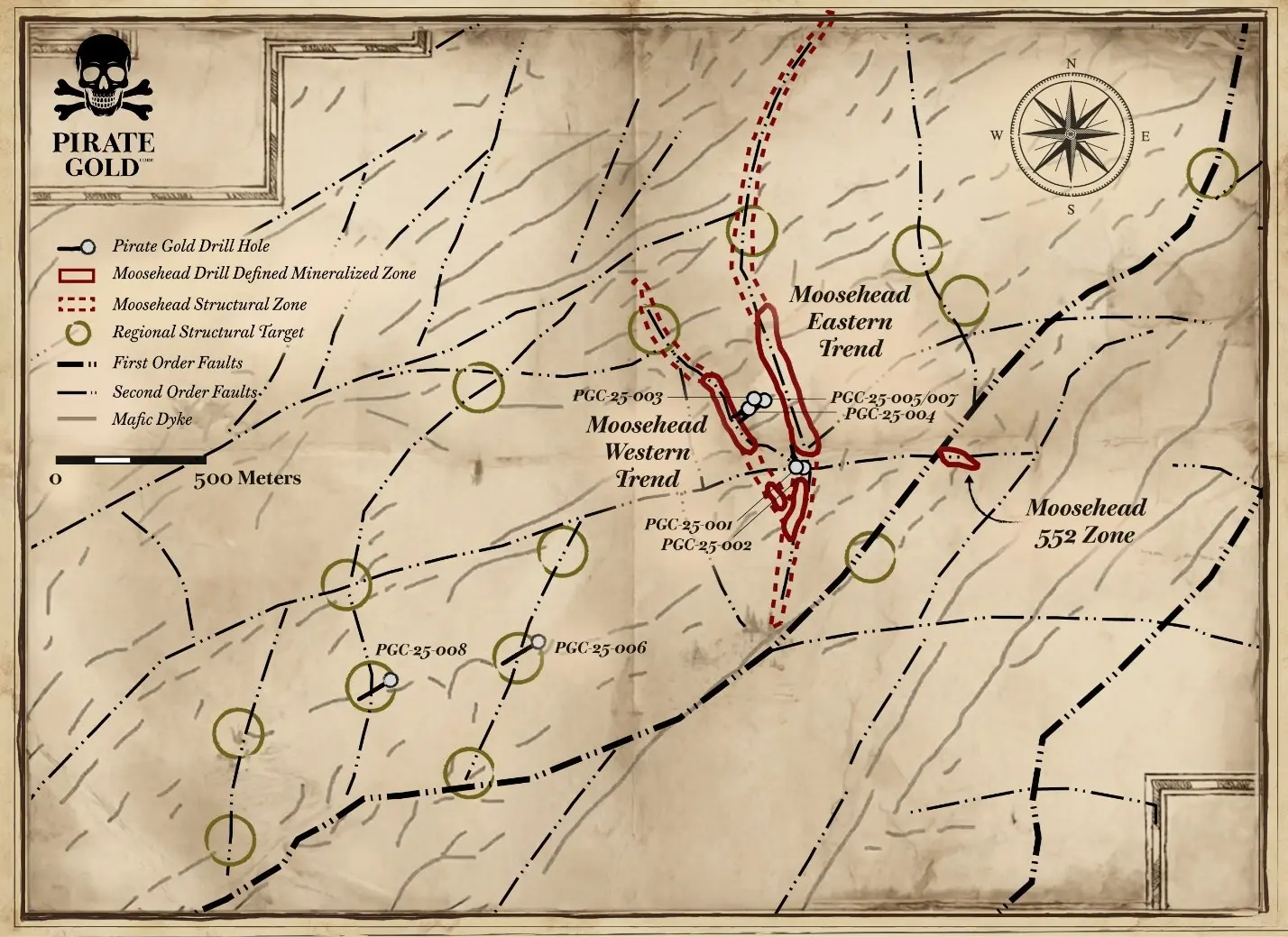 Pirate Gold continúa la consolidación regional del proyecto Treasure Island y ofrece una actualización sobre la perforación