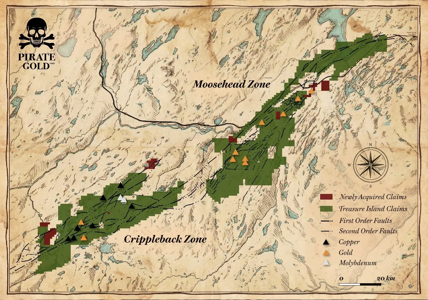Pirate Gold continúa la consolidación regional del proyecto Treasure Island y ofrece una actualización sobre la perforación