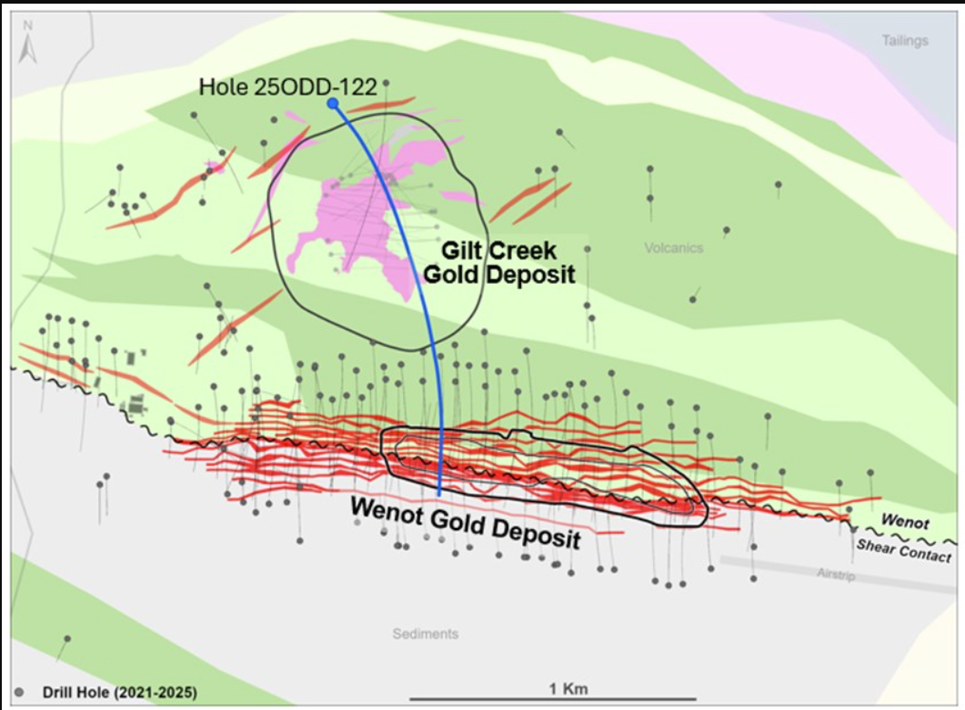 Omai Gold Mines Corp. perforan 708 m, con una media de 1,06 g/t UA desde 365 m en el yacimiento Gilt Creek Omai Gold Mines Corp. perforan 708 m, con una media de 1,06 g/t UA desde 365 m en el yacimiento Gilt Creek