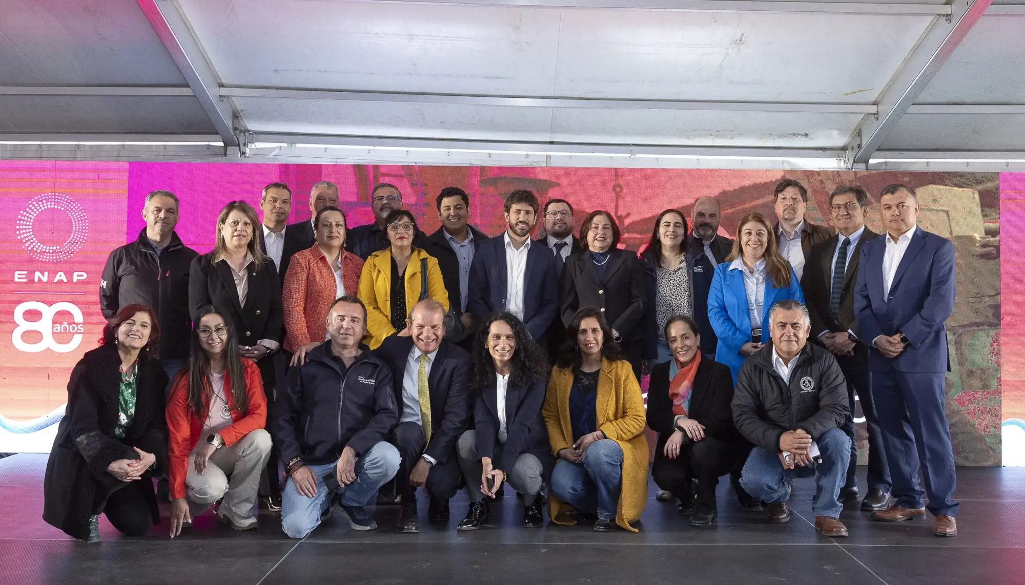 Enap celebró los 80 años del descubrimiento del petróleo en su futura planta de hidrógeno verde 
