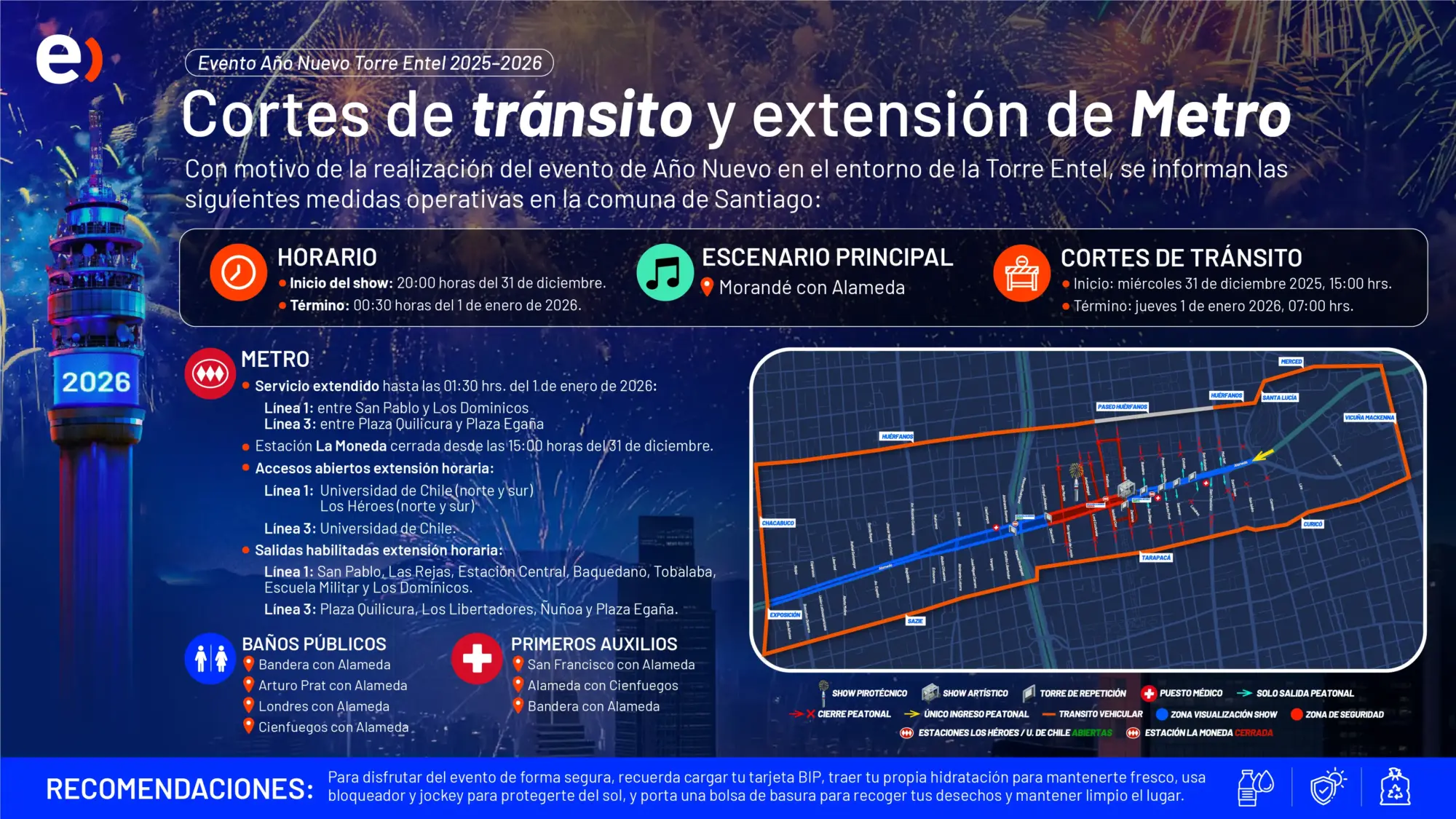Todo lo que necesitas saber para celebrar este Año Nuevo en la Torre Entel