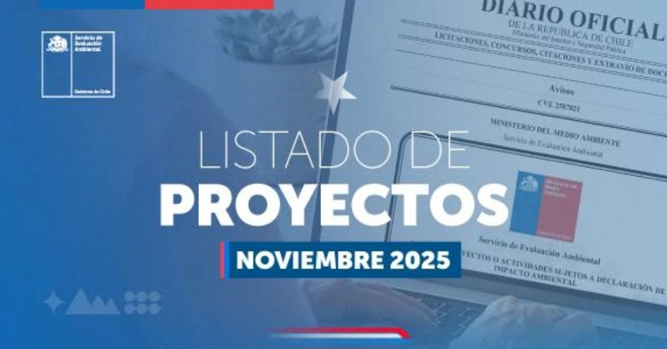 SEA oficializa listado de proyectos de Declaración de Impacto Ambiental de noviembre