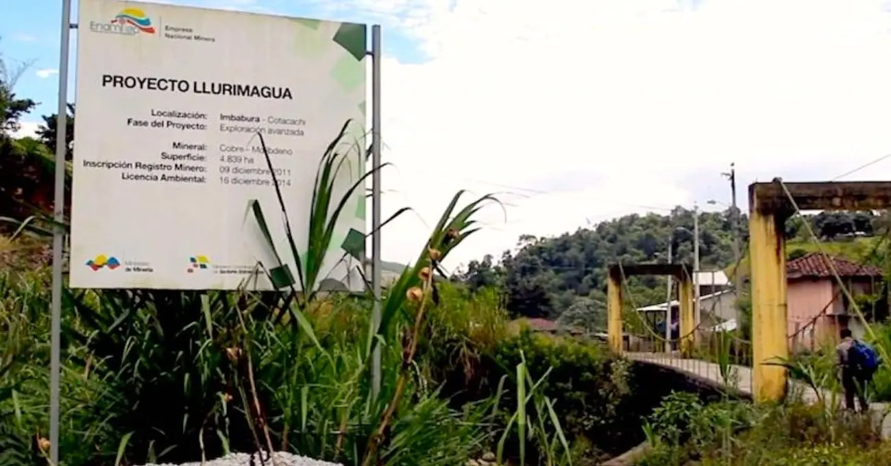 Ecuador licitará proyecto Llurimagua en 2026 tras salida de Codelco