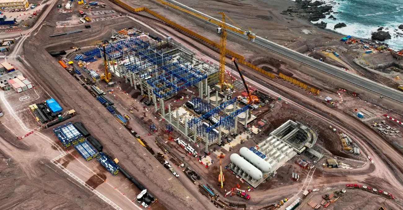 Aguas Horizonte alcanza 91% de avance en planta desalinizadora del norte chileno