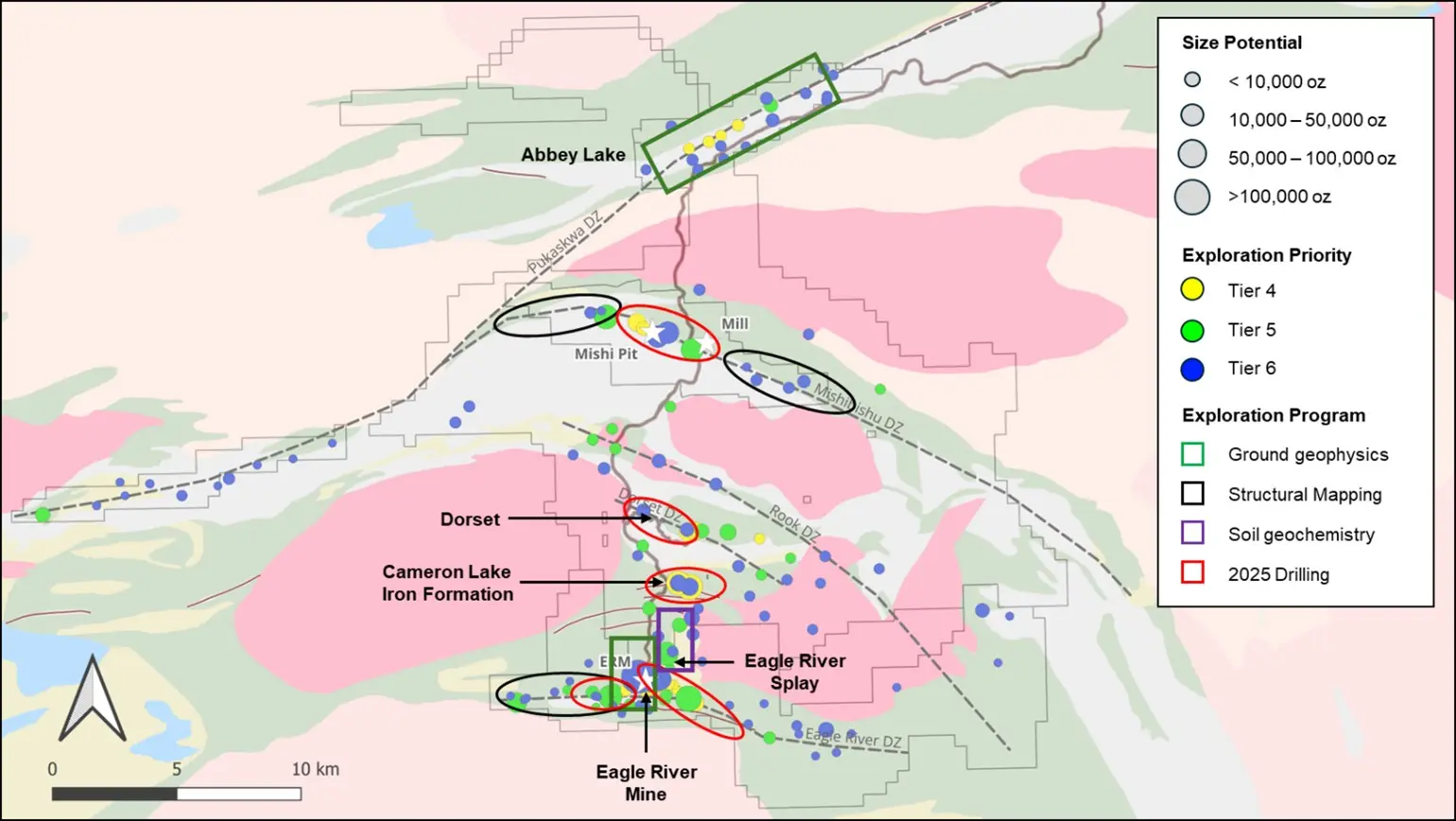 Canadá: Wesdome Gold Mines Ltd. definen 10 kilómetros de hallazgo prospectivo en Eagle River Canadá: Wesdome Gold Mines Ltd. definen 10 kilómetros de hallazgo prospectivo en Eagle River