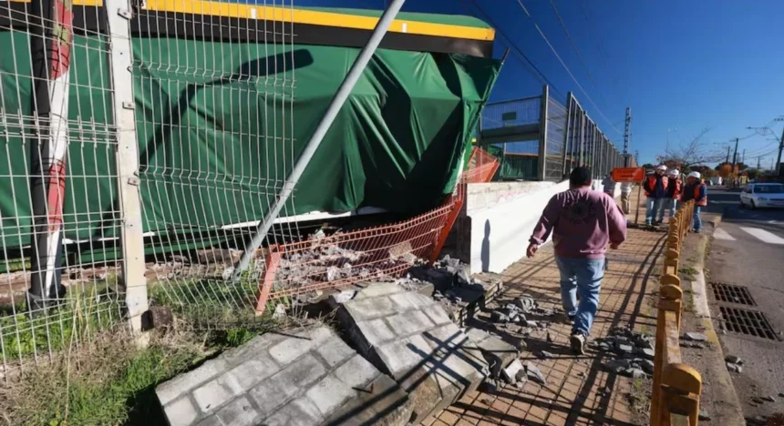 Accidente ferroviario en Chiguayante: EFE Sur suspende servicio el lunes tras desrielamiento de 9 carros