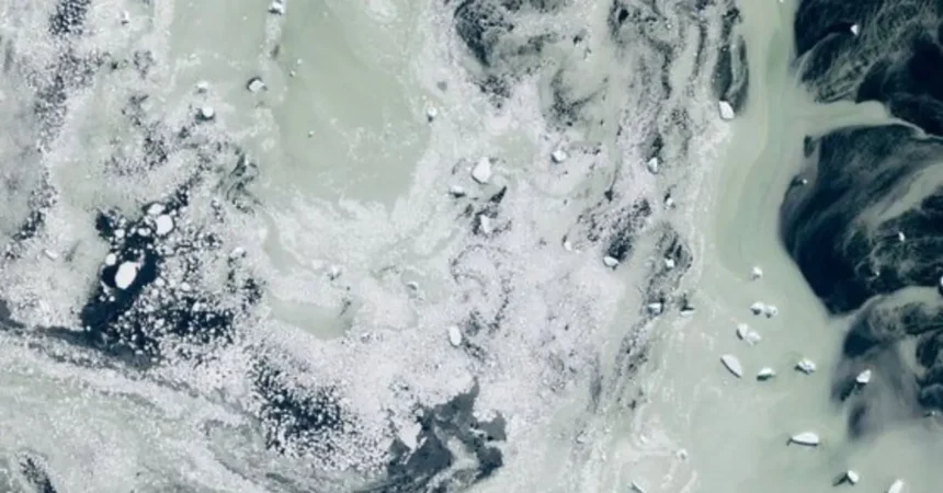 Antártida: satélites europeos detectan aguas verdes entre el hielo marino en el mar de la Cooperación