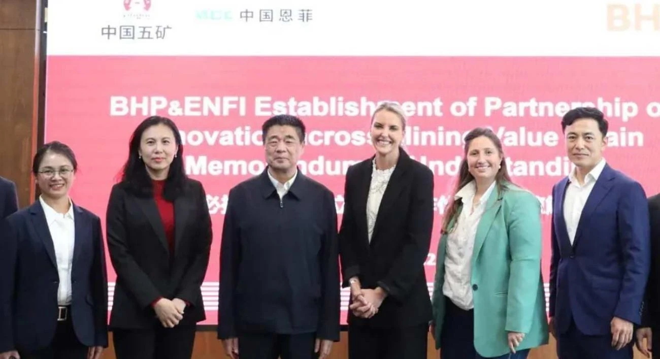 BHP y China: acuerdos con ENFI y BGRIMM buscan acelerar innovación minera en procesamiento y lixiviación