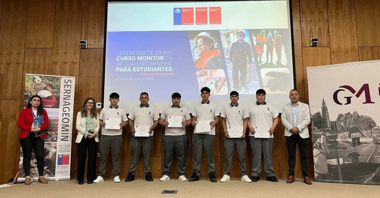 Capacitación en seguridad minera certifica a 29 jóvenes en región del Maule