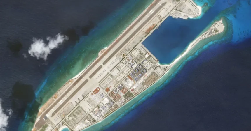 China convierte arrecife en isla estratégica clave para comercio y control militar