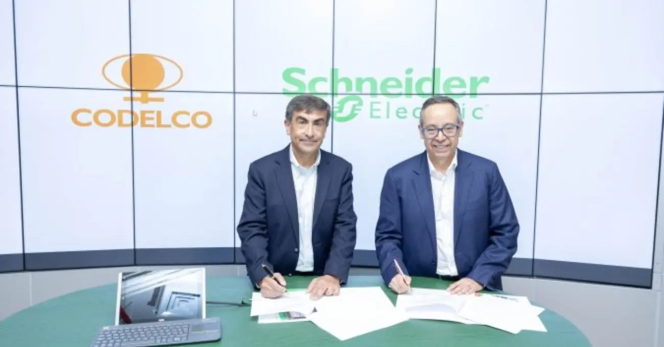 Codelco y Schneider Electric sellan acuerdo para impulsar la digitalización y eficiencia energética en minería