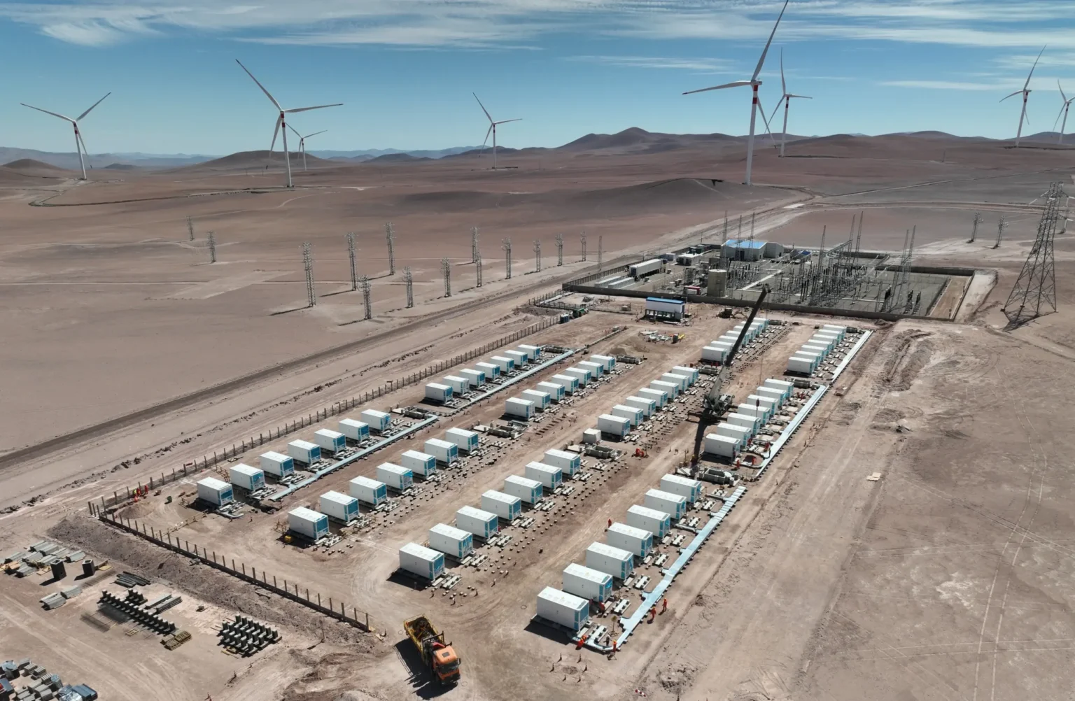 ENGIE avanza en la construcción de su primer sistema de almacenamiento integrado a un parque eólico en Chile