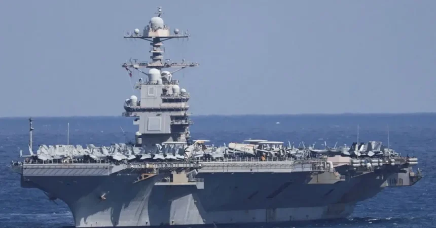 Incendio en portaaviones USS Gerald R. Ford complica operaciones en Medio Oriente