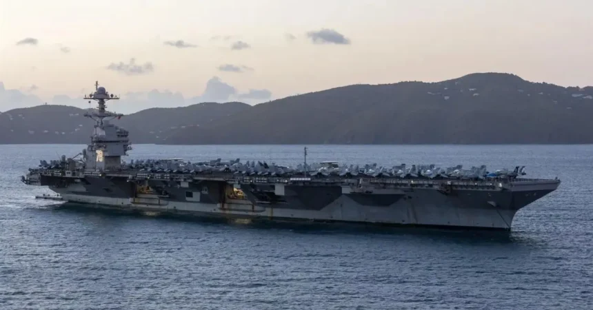 Incendio en portaaviones USS Gerald R. Ford deja dos marines heridos