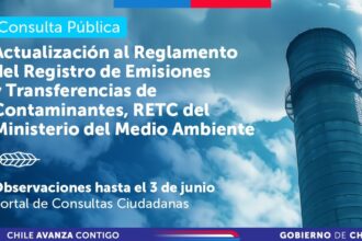 Medio Ambiente Inicia Consulta Pública para Modificación del Reglamento del Registro de Emisiones y Transferencias de Contaminantes (RETC)
