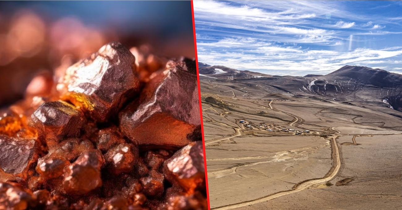 Minera canadiense halla cobre de alta pureza en proyecto entre Argentina y Chile