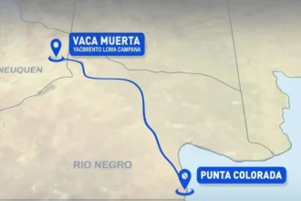 Oleoducto Vaca Muerta alcanza hito clave con cruce del Río Negro